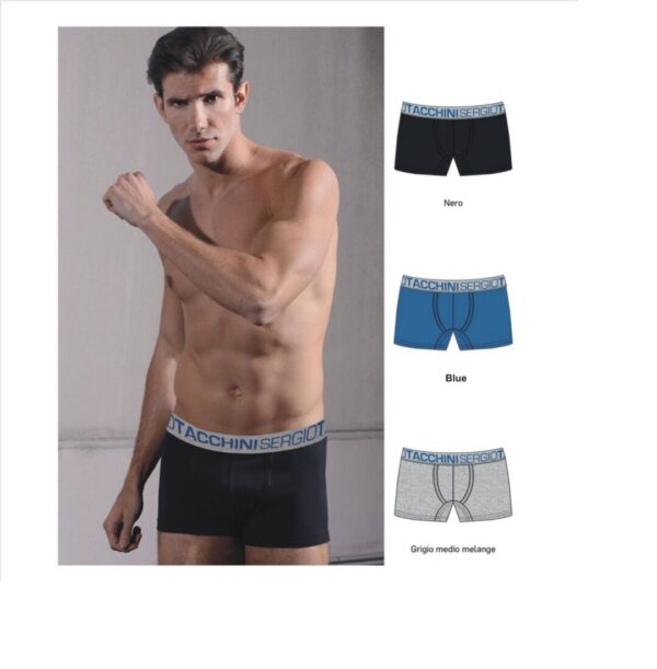 sergio tacchini boxer ανδρικό 9013 set 3 x boxer μαυρο γκρι μπλε